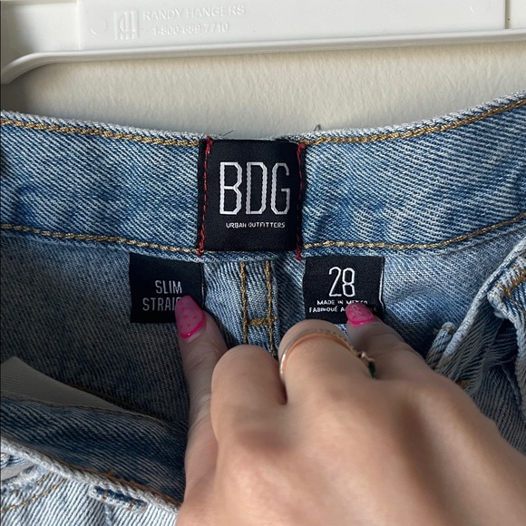 BDG Light Blue Slim Straight Jeans - Picture 2 of 3